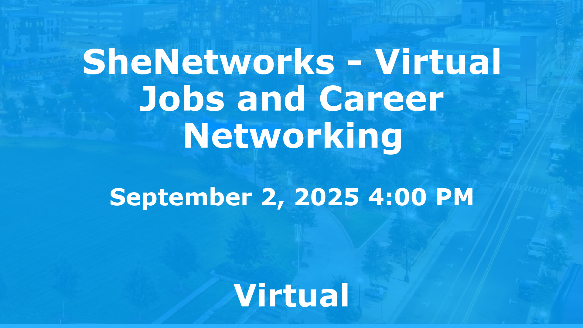 SheNetworks - Virtual Jobs and Career Networking event image